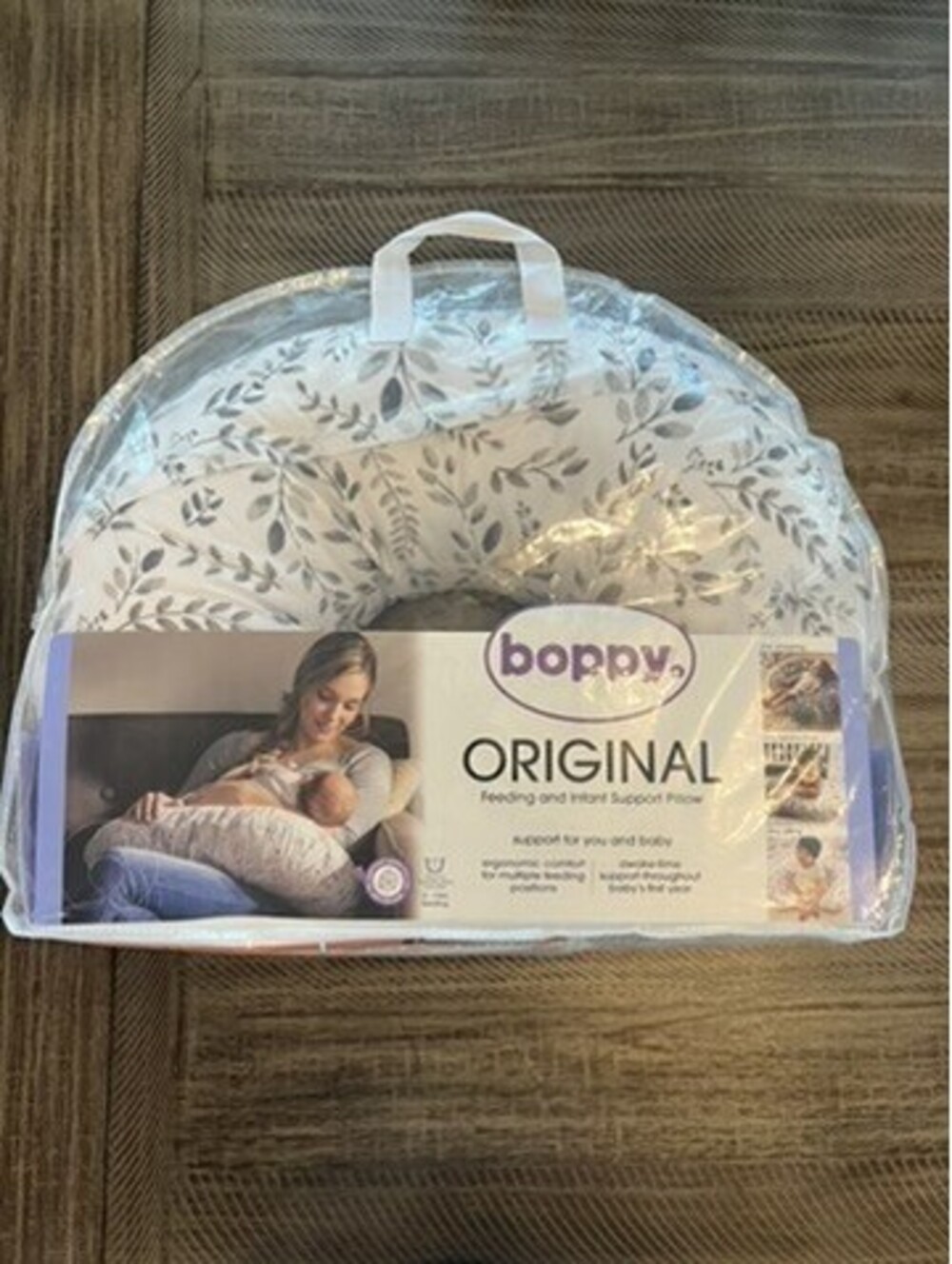 Boppy Original Nursing Pillow - Gray Flower Print